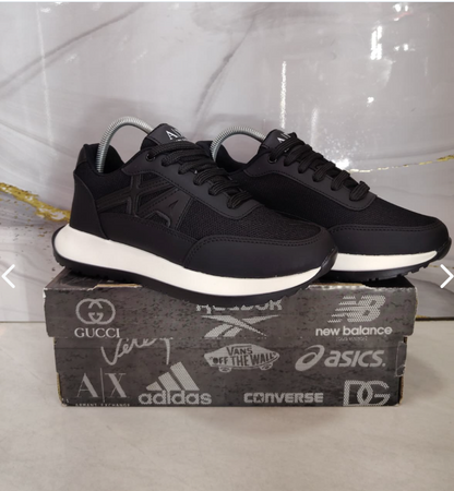 Tenis Ax Armani Negro Dorado para Caballero - vista frontal
