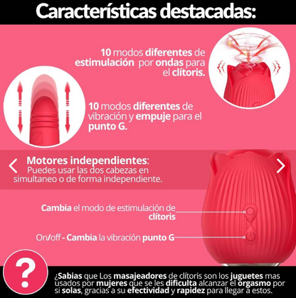 Vibrador Rosa Succionador Clítoris RAB028 – Succión Air Pulse