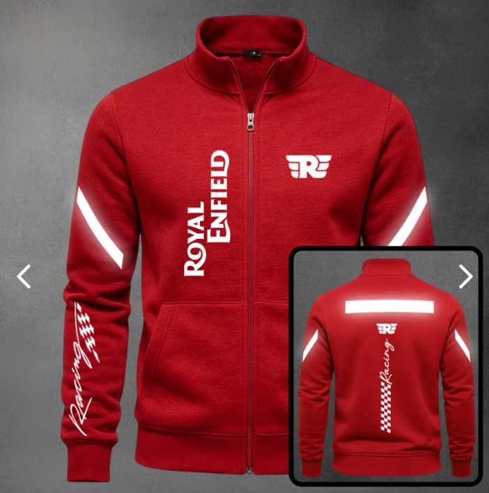 Buzo Royal Reflectivo Estampado Cuello Alto - vista lateral