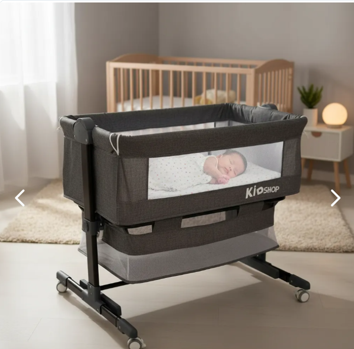 Cuna Colecho con Mosquitera A599-GR - vista lateral