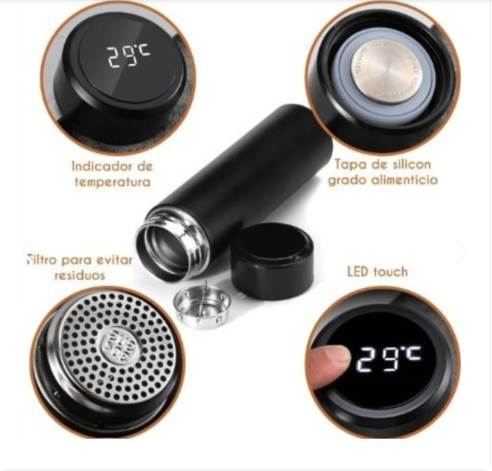 Termo Acero Inoxidable Digital 500 ml — Temperatura en - vista alternativa