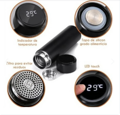 Termo Acero Inoxidable Digital 500 ml — Temperatura en - vista alternativa