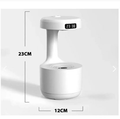 Humidificador Antigravedad con Reloj LED - vista frontal