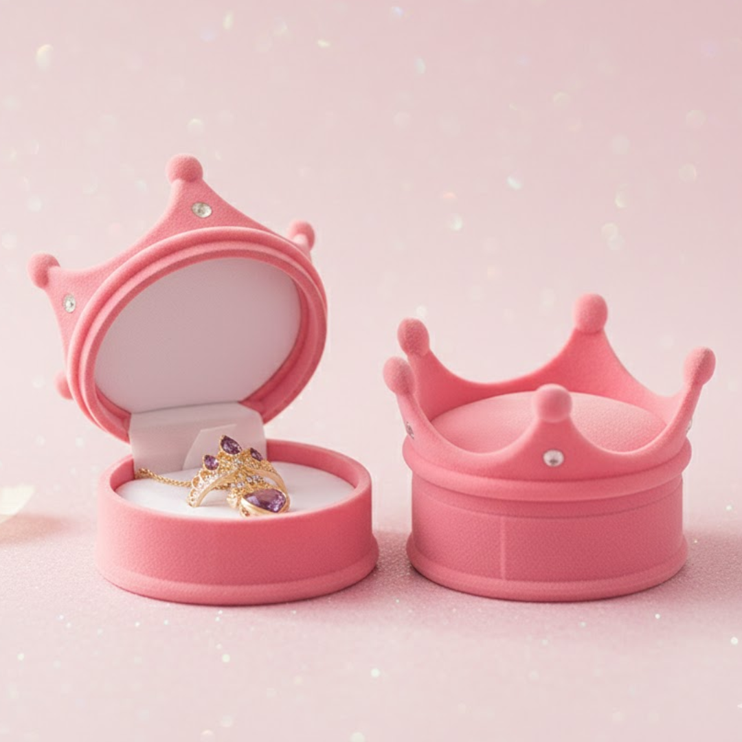 Set Anillo y Collar Corona Rapunzel Lila - detalle