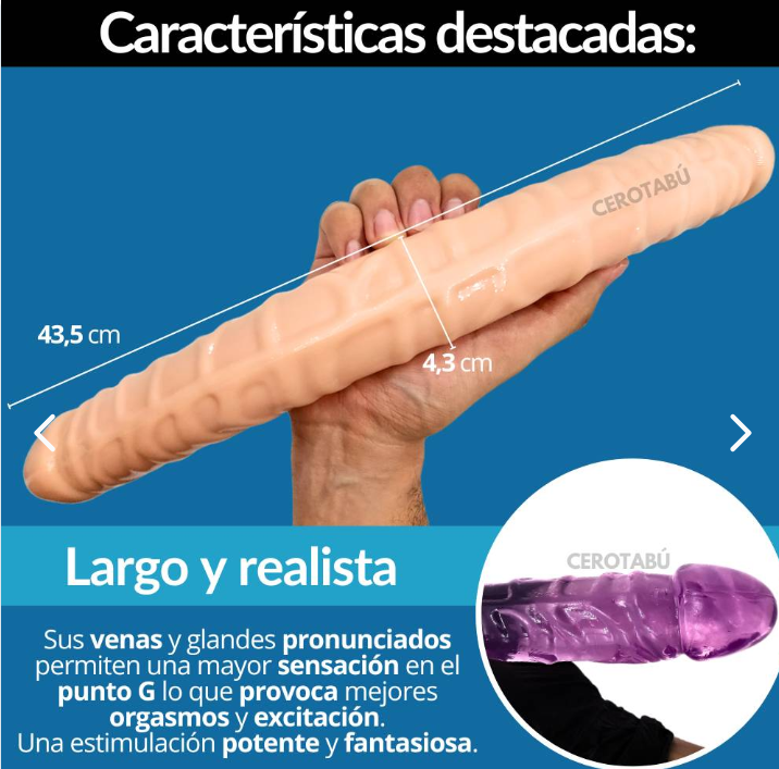 Dildo Doble Penetración XXL DIL069 – Dos En Uno