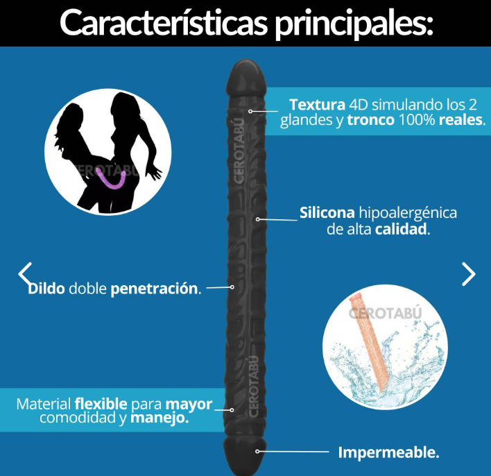 Dildo Doble Penetración XXL DIL069 – Dos En Uno