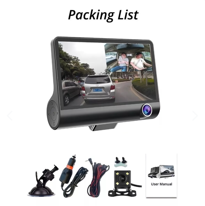 Cámara DVR para Moto Doble Lente Gran Angular - detalle