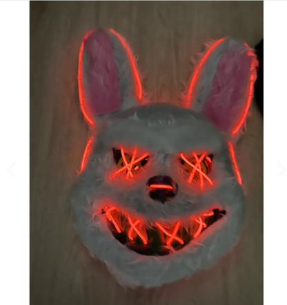 Máscara de Halloween Conejo con Luz LED – Ilumina la Fiesta - vista principal