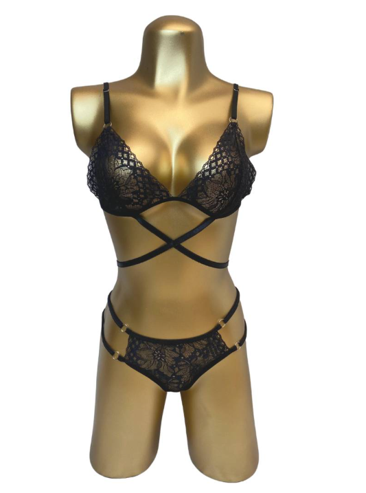 Lencería Conjunto Ropa Interior LEN008 – Encaje Elegante