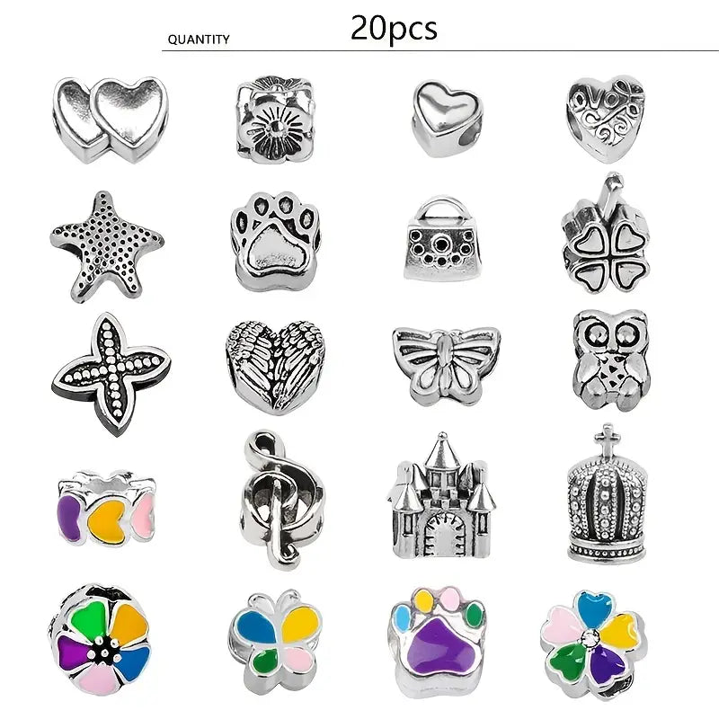 Kit Creativo para Crear Pulseras Unicornio con Charms - vista frontal