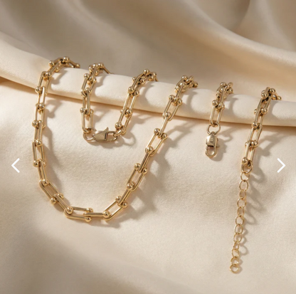Combo Ancla Mujer — Oro Laminado Italiano 18k - vista lateral
