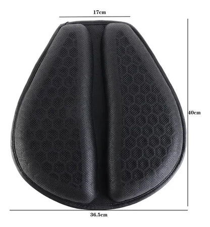 Cojín en Gel para Asiento de Bicicleta y Moto - Sillín Ergonómico y Transpirable con Correas Ajustables