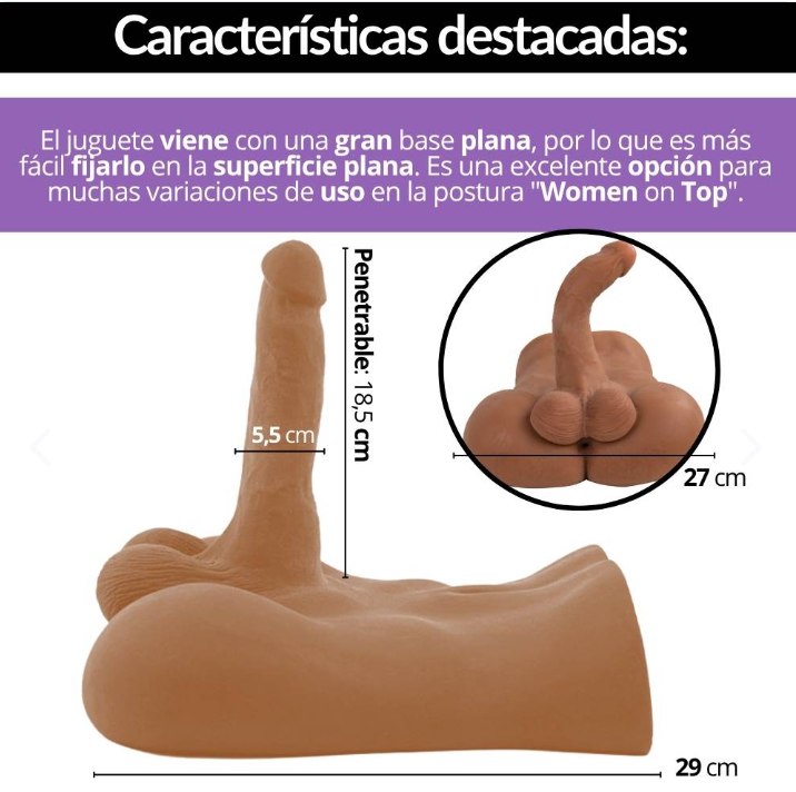 Dildo Torso Vértebra 18.5cm DIL120 – Textura Vertebrada