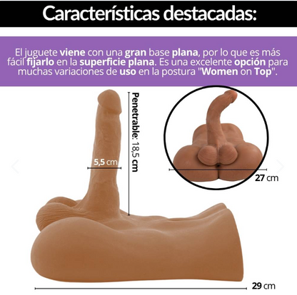 Dildo Torso Vértebra 18.5cm DIL120 – Textura Vertebrada