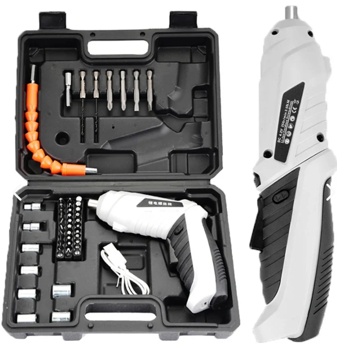 Kit Destornillador Eléctrico Recargable Tipo Lápiz | 6 Puntas