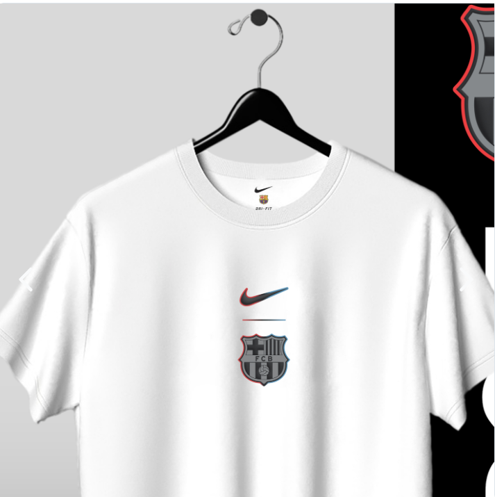Camiseta Deportiva Blanca Equipo Internacional - vista lateral