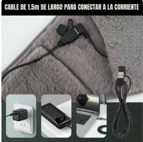 Faja Térmica para Cólicos y Dolor Lumbar - Calor Suave con Bolsillo para Manos, USB