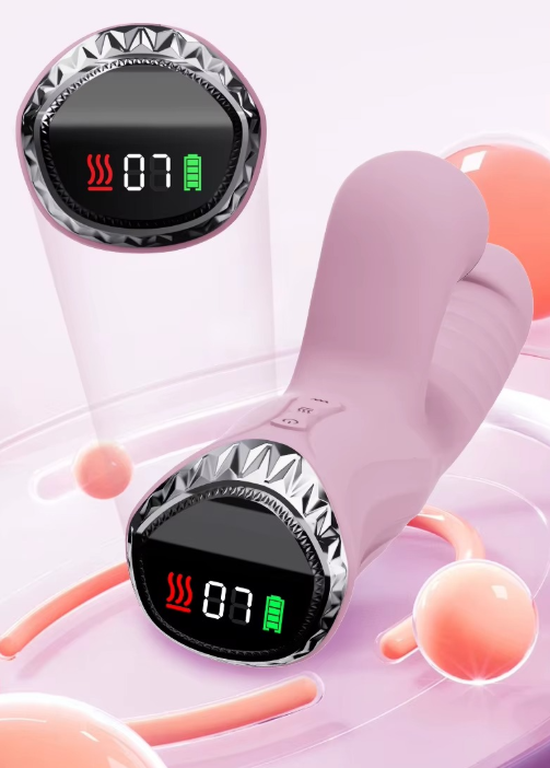 Consolador Vibrador De Empuje – Movimiento Real - vista frontal