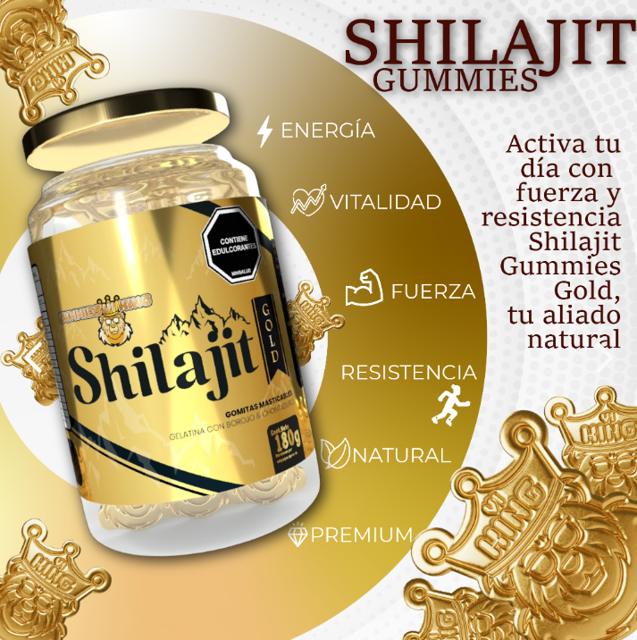 Trio Shilajit Gold Gomas 60 Unidades – Vitalidad Natural