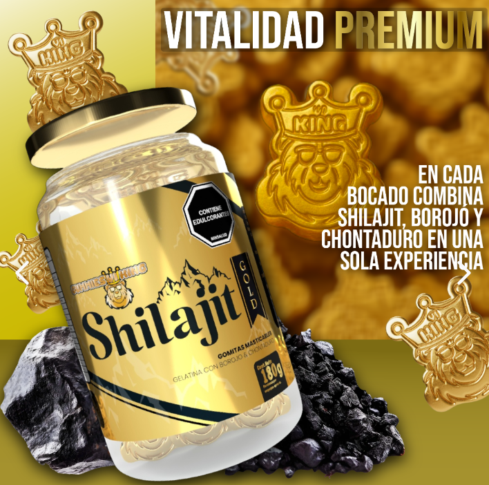 Trio Shilajit Gold Gomas 60 Unidades – Vitalidad Natural