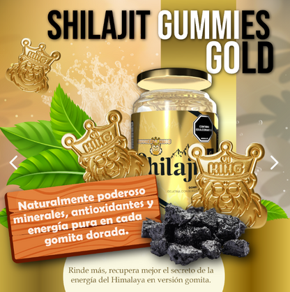 Trio Shilajit Gold Gomas 60 Unidades – Vitalidad Natural