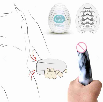 Huevo Masturbador Tenga Original – Textura Única - vista lateral