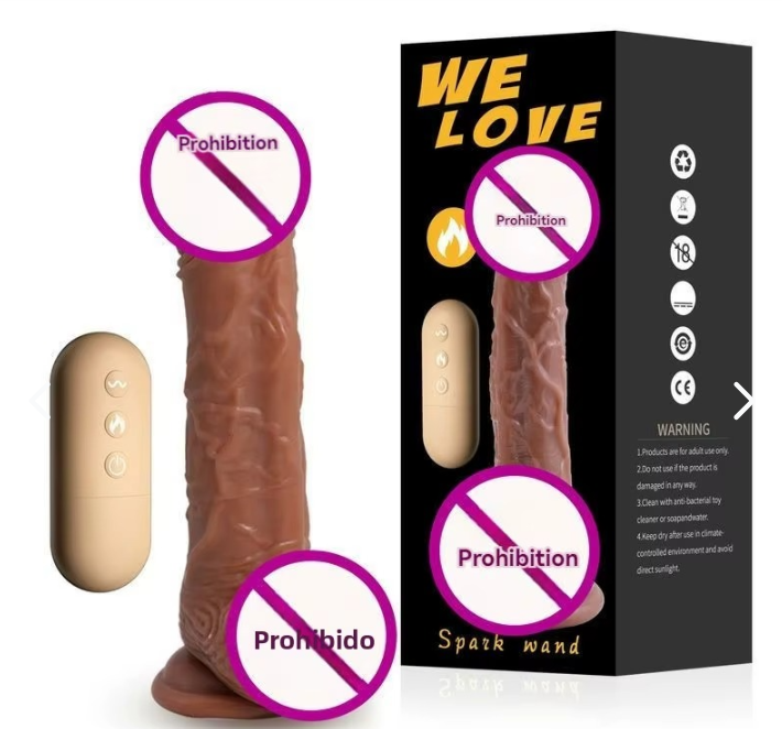 Dildo Vibrador Con Rotación – 10 Modos De Placer - vista lateral