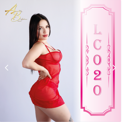 Lencería LC020 – Body Abierto Encaje Rojo