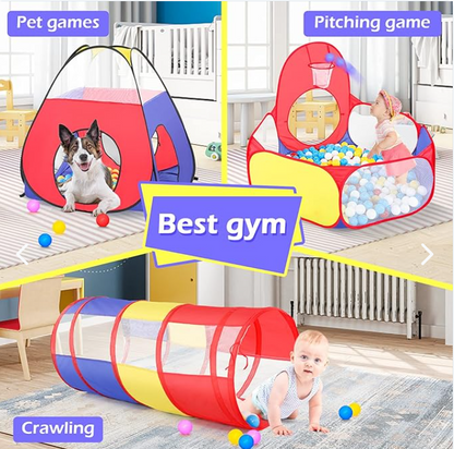 Tienda De Juguetes 3 En 1 – Casa, Túnel Y Pelotas