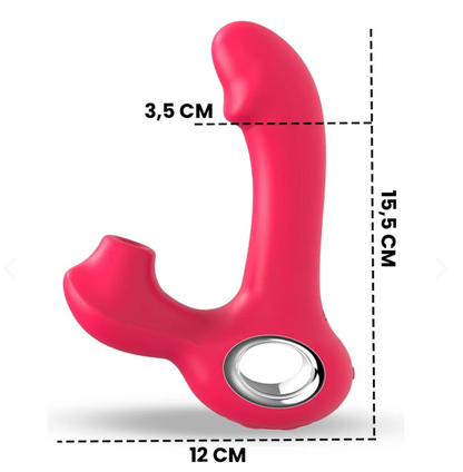 Vibrador Punto G + Clítoris Carga USB – Doble Golpe