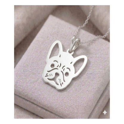 Cadena y Dije Bulldog Plata Ley 925 - detalle