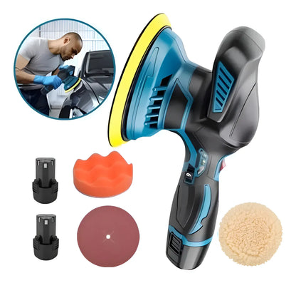 Lijadora y Pulidora Inalámbrica Orbital Doble Batería RC - Kit Completo con Accesorios para Auto y Hogar