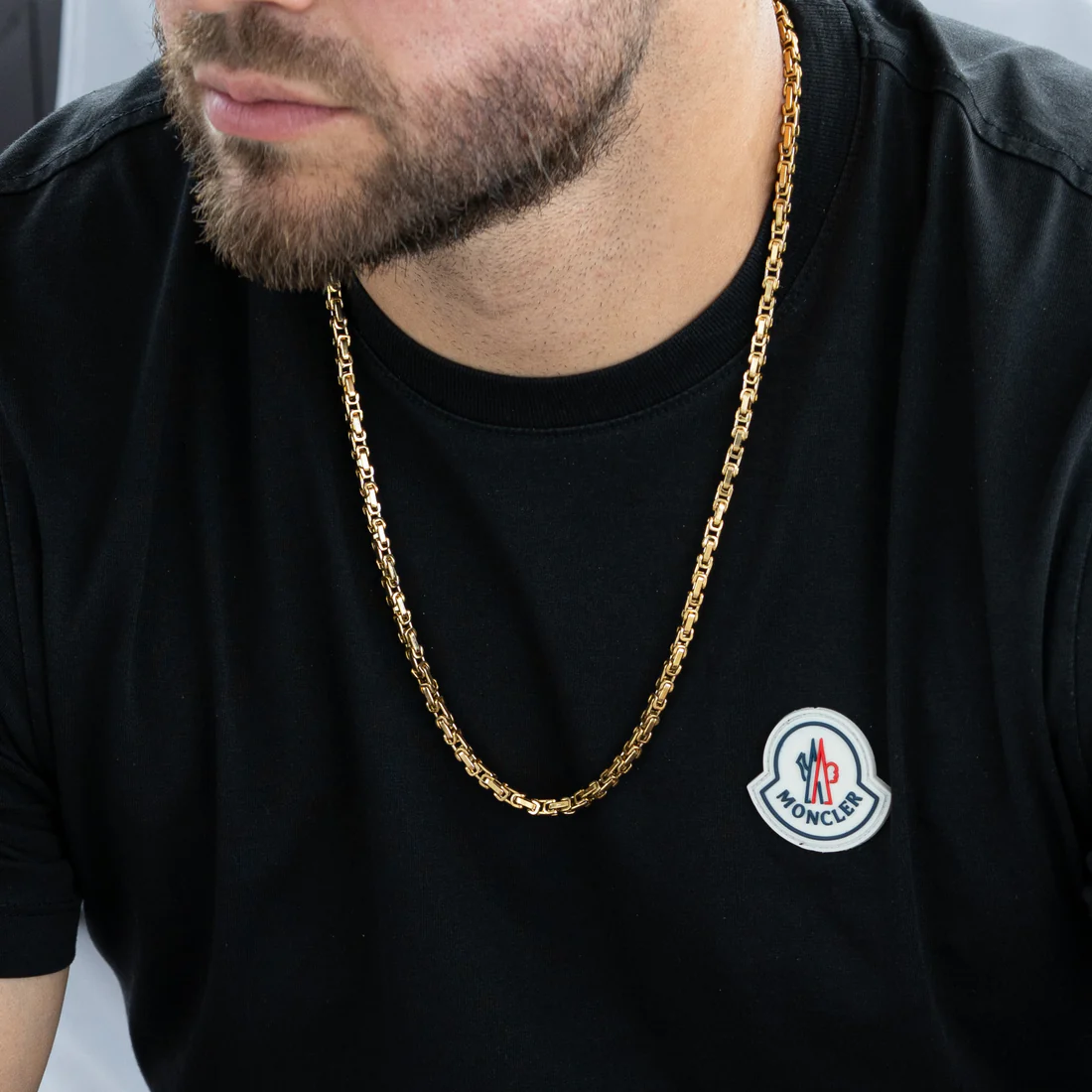 Combo Cadena + Pulsera Tejido Lazo 18K - detalle