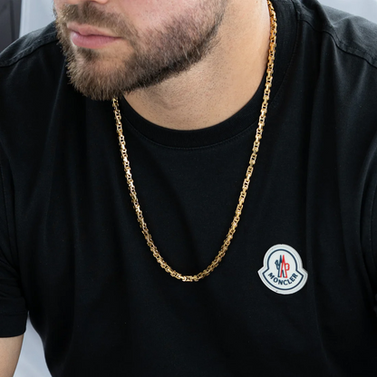 Combo Cadena + Pulsera Tejido Lazo 18K - detalle