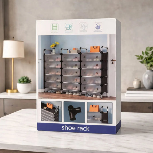 Zapatero Organizador Modular de Gran Capacidad con Puertas Traslúcidas - Estructura Adaptable Antipolvo