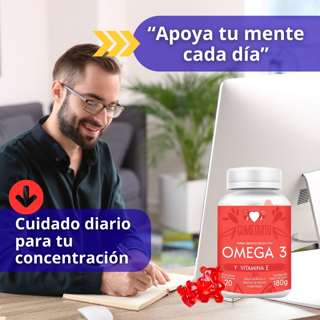 Omega 3 + Vitamina E Gomitas x3 | Bienestar Diario - vista alternativa