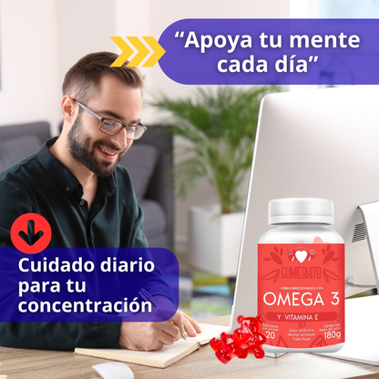Omega 3 + Vitamina E Gomitas x3 | Bienestar Diario - vista alternativa