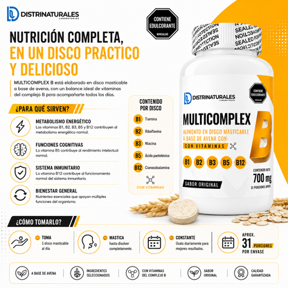 Multicomplex Vitaminas B 700 mg | Apoyo Metabólico Diario - vista alternativa