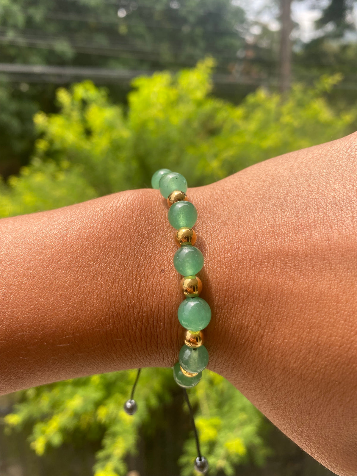 Combo Aventurina Verde y Colgante Corazón de Jade - vista frontal
