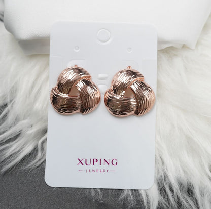 Aretes Triangulares en Rodio Rosa - detalle