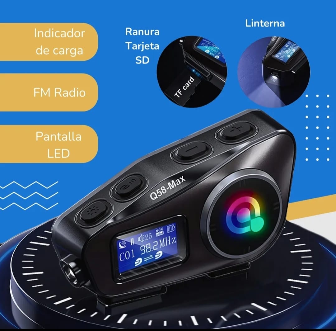 Intercomunicador Bluetooth para Casco Q58 - vista alternativa