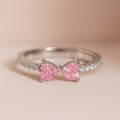 Anillo Lazo Moñito de Amor Ajustable con Circones – Baño de - vista alternativa