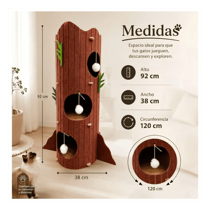 Árbol Rascador Vertical Para Gatos - vista lateral