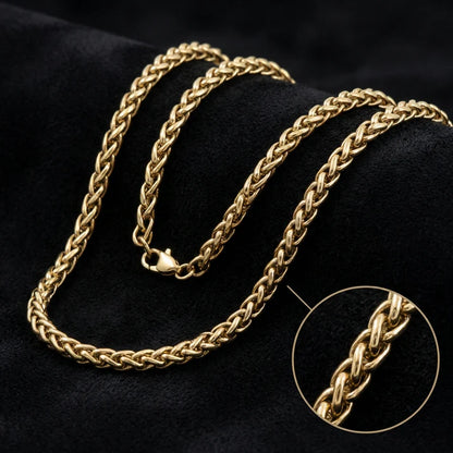 Cadena Trigo Oro Laminado 18k - vista principal